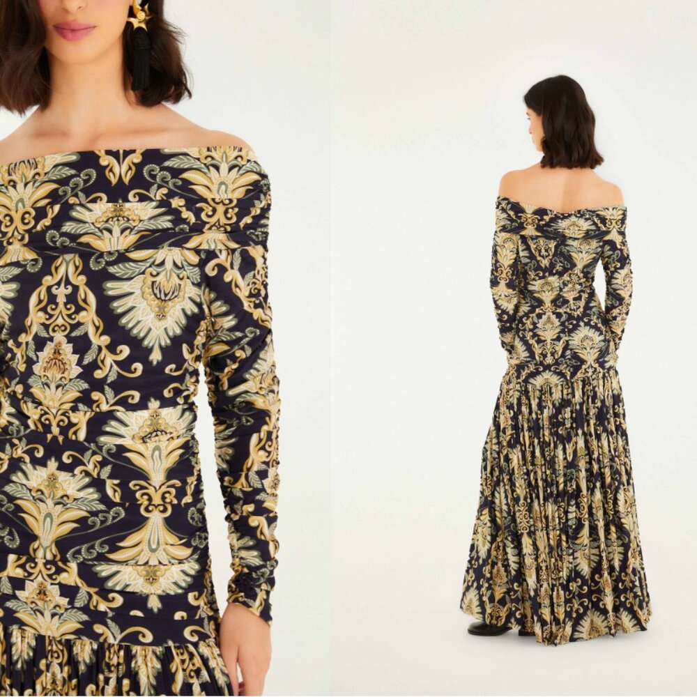 NWT FARM Rio off shoulder maxi dress XL